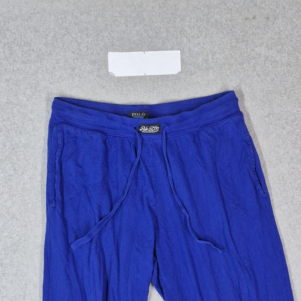 Polo Ralph Lauren Men Sleepwear M Blue Pajama Pants Joggers Logo 26